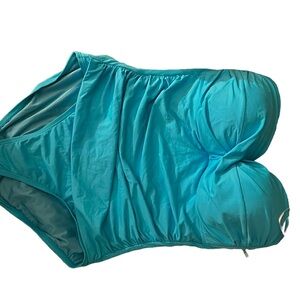 Anne Cole With or Without Straps Carribean Blue Swimsuit